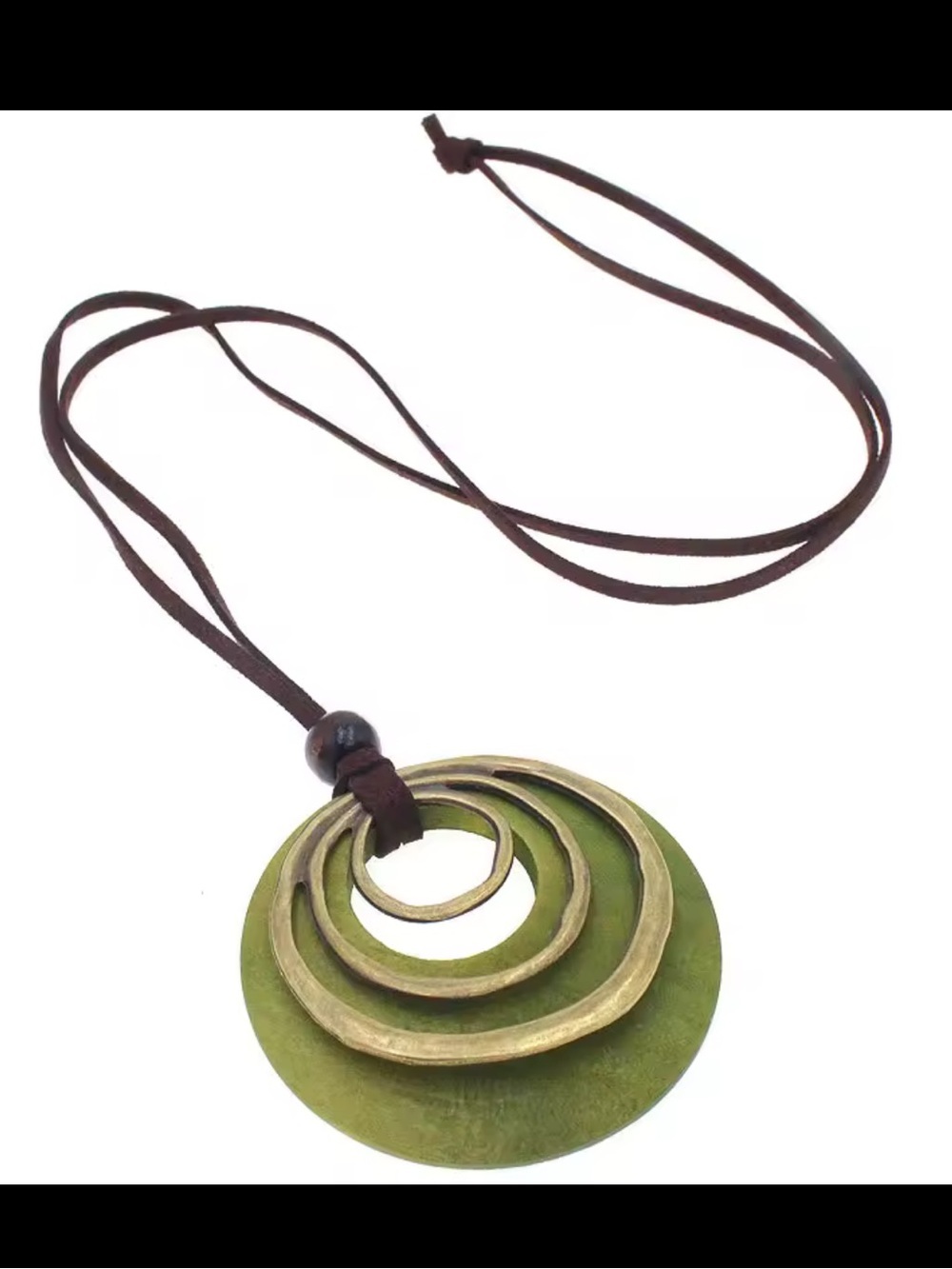 Bohemian Harmony Circle Pendant Necklace - Picture 5 of 6